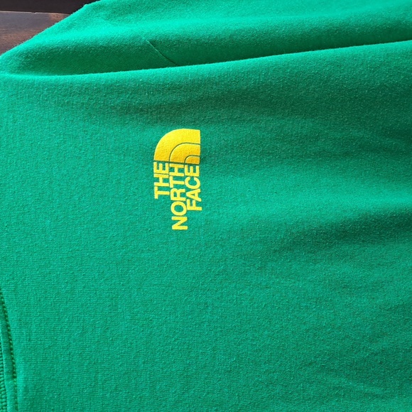 The North Face Men's size L green and yellow short sleeve logo tee - Picture 5 of 5